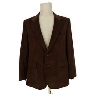 Vintage 1970s Sears Brown Corduroy Blazer Jacket Men's 44R Normcore Retro